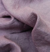 Image of Lin écologique couleurs lilas cendré, lilas pastel, teinture végétale à la main.