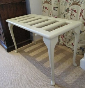 Image of Luggage Stand / Magazine Stand - painted in Cord by Farrow and Ball