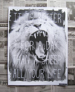 Image of Lion For A Day Poster