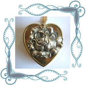 Image of Fill My Heart With Song - Silver Rose Musical Locket ~