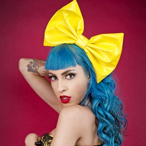 Image of HUGE Bright Yellow PVC Hair Bow