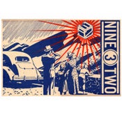 Image of "932-UNIDENTIFIED FLYING LOGO" 17X11 SCREEN-PRINTED POSTER