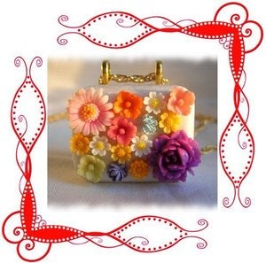 Image of Let Them Eat Cake Miniature Music Box Necklace 