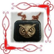 Image of Sweet Faced Owl Miniature Music Box Pendant 