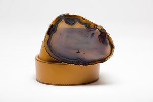 Image of Tan Agate Belt Buckle