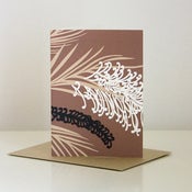 Image of Grevillea Greeting Card- CHOCOLATE