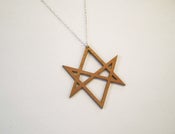 Image of HEXAGRAM Necklace - Light Wood