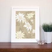 Image of Flannel Flower Print- SAND LARGE