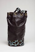 Image of Leather Drawstring Bag 