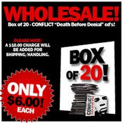 Image of BOX of 20 - Conflict "Death Before Denial" Full Length CD's (Plus $10.00 shipping/handling)