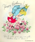 Image of Vintage Greeting Card - Happy  Birthday - 1947