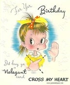 Image of Vintage Greeting Card - For Your Birthday - 1947