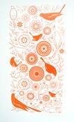 Image of Sally Elford<br>Feathers and Flora (Orange)