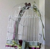 Image of personalized wire birdcage