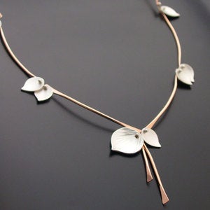 Image of Bamboo Necklace Rose Gold Filled