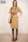 Image of 70s Linen Dress with Unique Origami Details (Vintage)