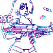 Image of 3D MACHINE GUN GIRL T shirt