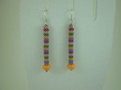 Image of Peyote Stick Earrings "New Orleans"