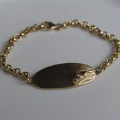 Image of Gold Vermeil Baby Bird ID Bracelet