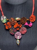 Image of Hana Silk Rosette Necklace MXN 1106
