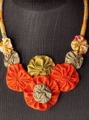 Image of Aki Silk Rosette Necklace MXN 1107