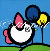 Image of little white bird (greetings card)