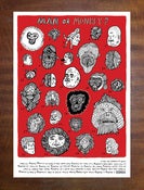 Image of 'Man Or Monkey' - Screenprint A3 - Red