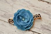Image of The Blue and Leopard Headband