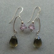 Image of Fishing Lure Inspired Earrings~Smoke & Lavender