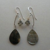 Image of Fishing Lure Inspired Earrings~ Shell & Smoke