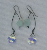 Image of Fishing Lure Inspired Earrings~ Aurora Borealis & Amazonite