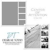 Image of 12x12 Center of Attention Storyboard Template