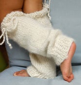 Image of Jambières en baby alpaga, couleur blanc cassé