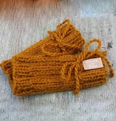 Image of Mitaines "Mila", baby alpaga couleur moutarde