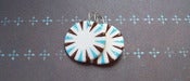 Image of Teal and Chocolate Starburst Earrings - Round