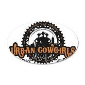 Image of Urban Cowgirls 22x14 Oval Wall Peel