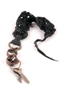 Image of MONO - LEATHER CROCHET KEYCHAIN