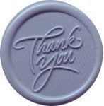 Image of Thank You wax seals - packs of 50-1" round in GOLD