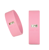 Image of Too Late Aurora 'baby pink' glow watch