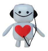 Image of Blue Mini Robot with Headphones Plushie