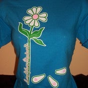 Image of BLUE "last year portrait daisy" shirt