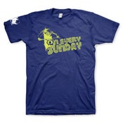Image of Charge clothing Vintage Wash "On any sunday" Navy Blue T-shirt