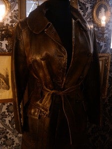 Image of Leather Trench Coat