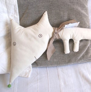 Image of Zorrini muñeco dormido y despierto- Zorrini asleep and awake doll
