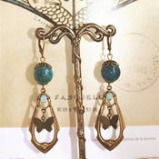 Image of ' Les bleues Lalique ' Boucles d'oreille (2 modèles)