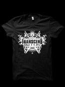 Image of Transcend T-shirts - White Rock Burst design on Black