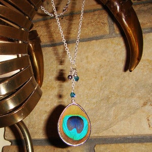 Image of **NEW** Peacock Feather Necklace