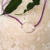 Image of Pixie Necklace on Silk Cord - Sterling SIlver