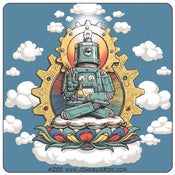 Image of Buddha Bot v6 Sticker 3 Pack