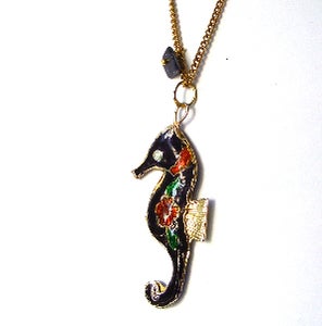Image of Stormy Seahorse Necklace